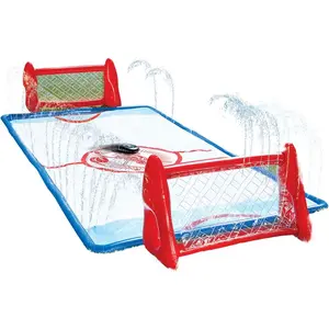 Wham-O Slip N Slide Water Knee Hockey Goals Set for Lawn Backyard Includes 2 Inflatable Hockey Goals 2 Hockey Sticks 1 Inflatable Puck D&H Drop ship