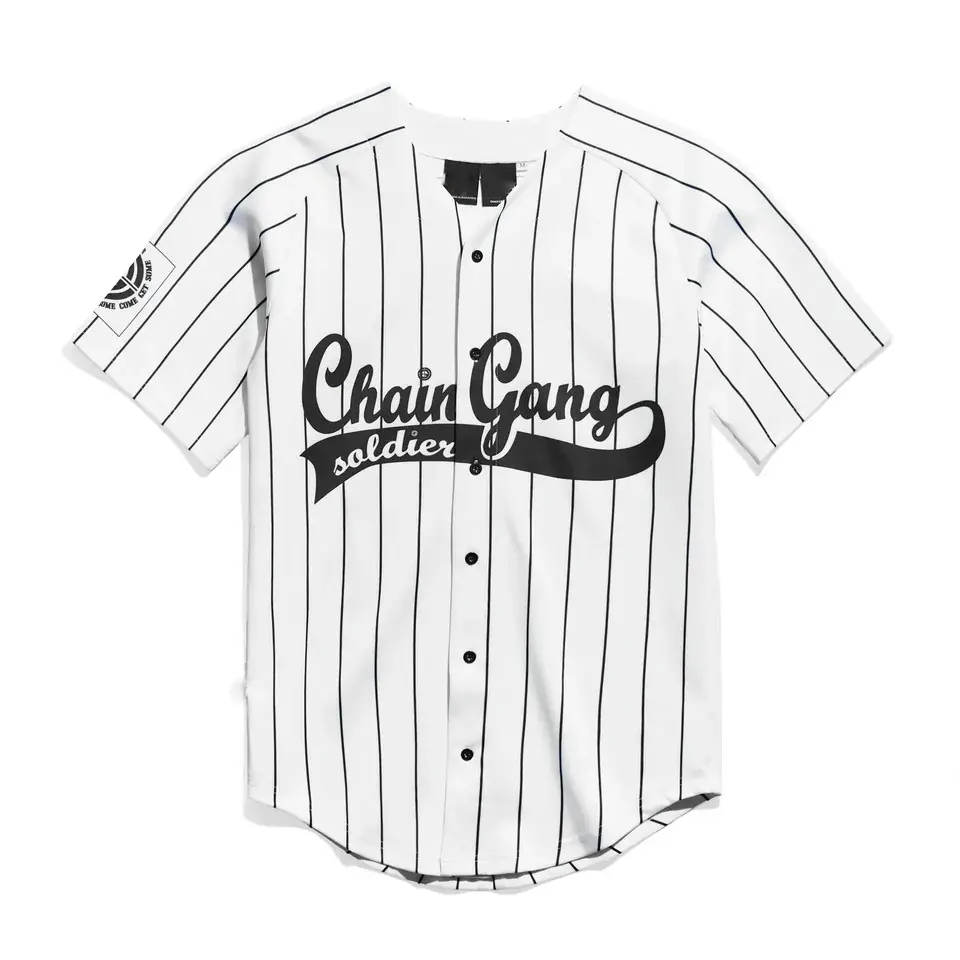 John Cena Chain Gang Soldier Baseball Jersey White All over Print Gift for Men