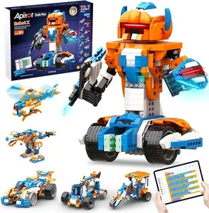 Apitor Robot X Robot Building Kit, 12-in-1 Programmable APP Remote Control Car, STEM Robot Coding Kit, Educational Birthday Gifts for Boys and Girls Ages 8-12 (600 Pieces)