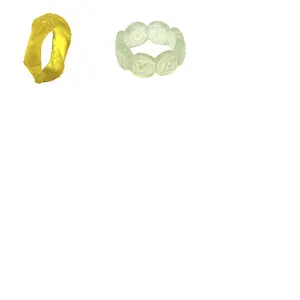 Size#10【P1-P2】Carved Jade Ring, Handmade Natural Xiuyan Jade Band, Vintage Chinese Carving Jewelry for Women Men