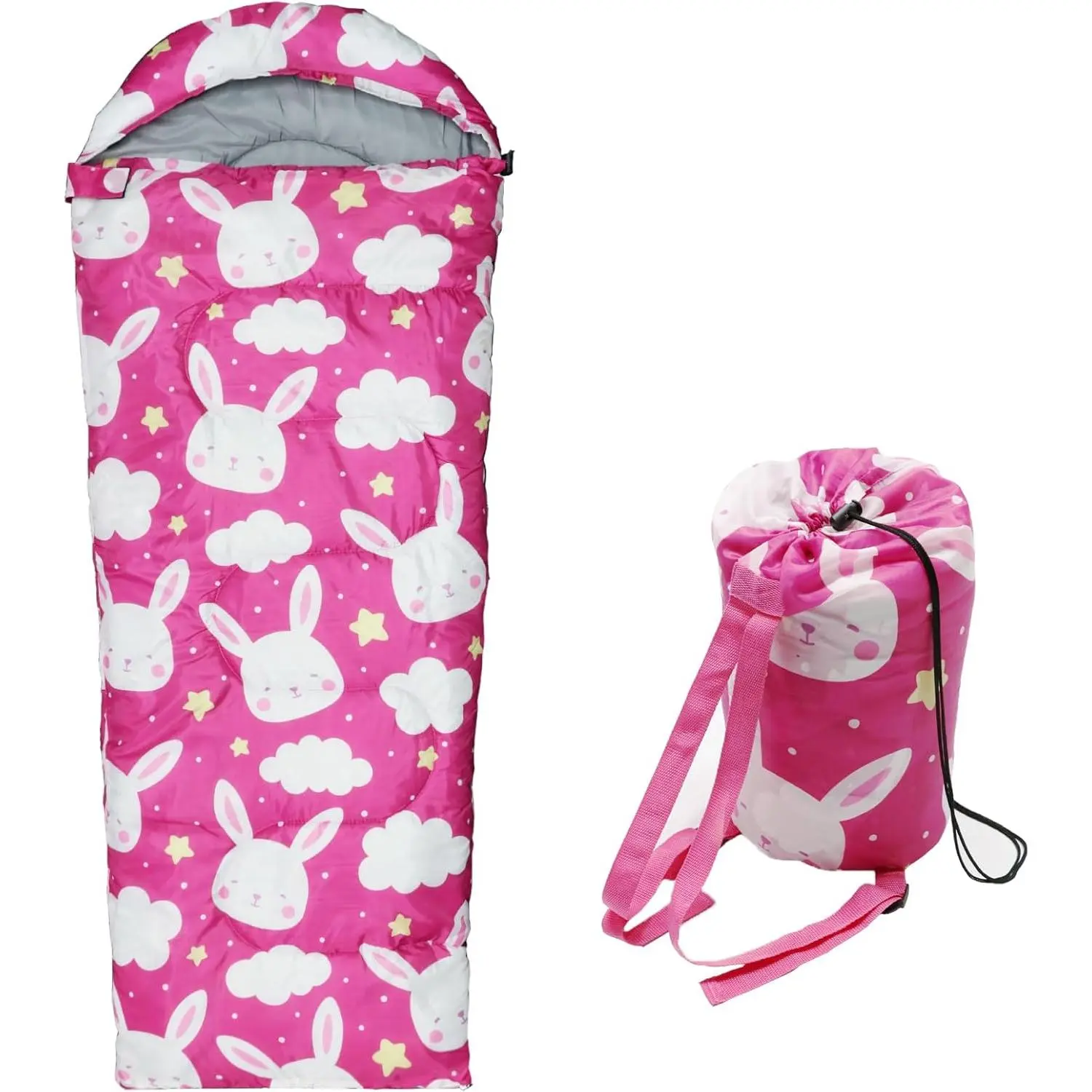 Kids Compact Lightweight Waterproof Camping Sleeping Bag with Carry Bag, 3 Seasons for Warm & Cool Weather, Ideal for Hiking Backpacking Outdoor Travel for Boys Girls