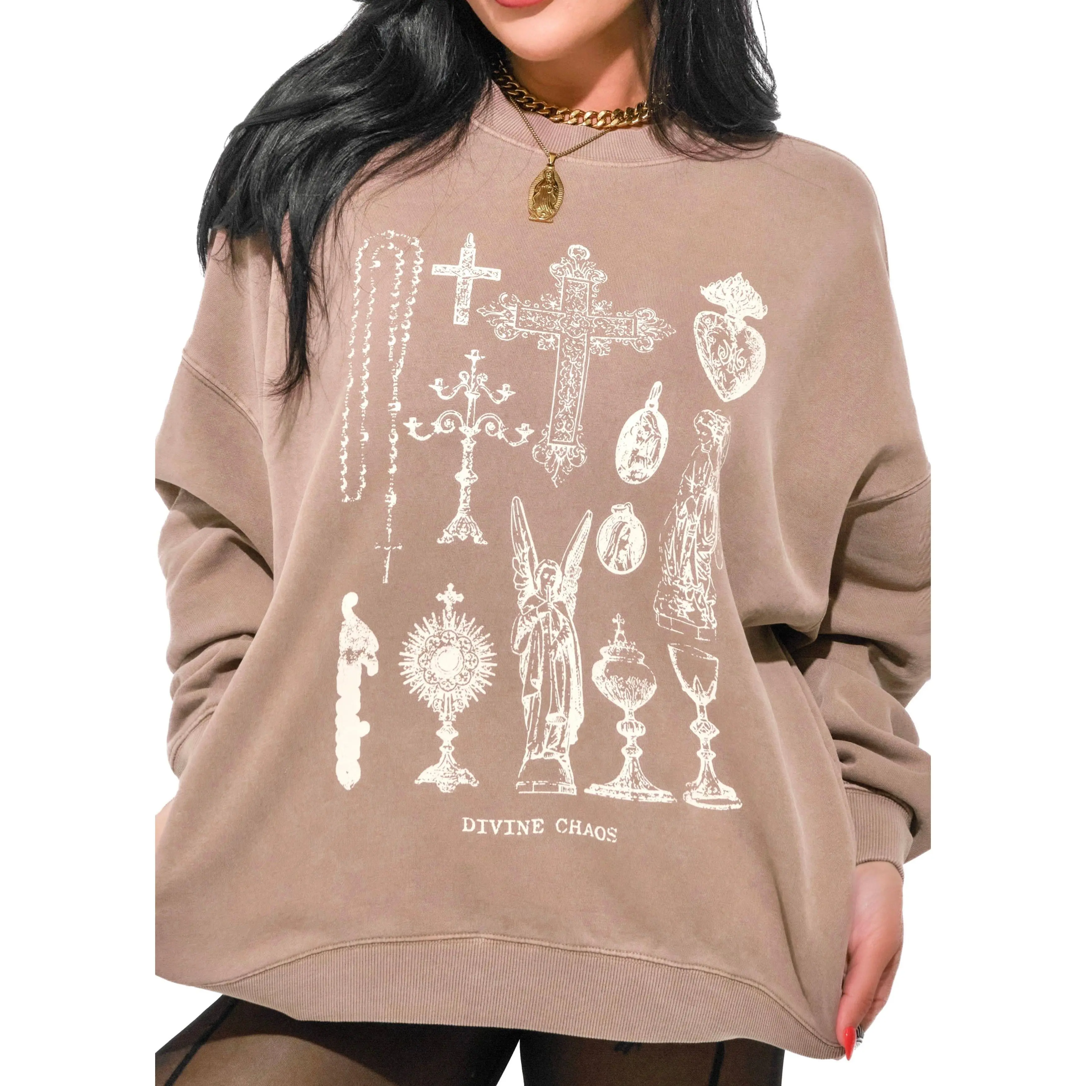 DIVINE CHAOS OVERSZIED GRAPHIC SWEATSHIRT