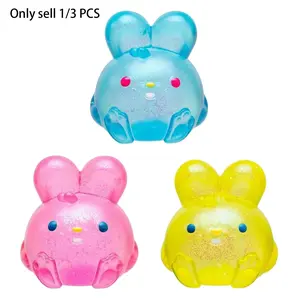 1/3 PCS Cute Bunny Squishy Fidget Toy, Bunny Squeeze Stress Ball, Decompression Squeeze, Anxiety Squishies, Anxiety Relief Products, Fidget Cube Stress Relief, Bunny Fidget Stress Balls for Gifts Office Schools and Daily Relaxation