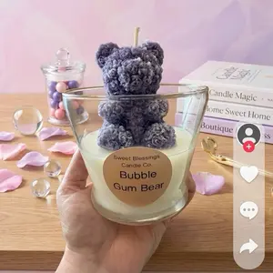 Bubble Gum Bear Candle