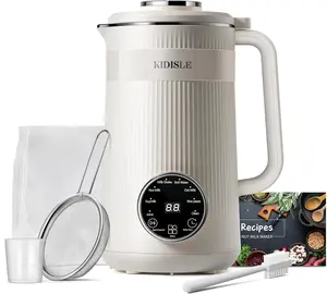 KIDISLE 8 in 1 Nut Milk Maker Blender, 32oz Homemade Soy, Almond, Oat, Coconut, Plant Based and Non Dairy Beverages, Automatic Soybean Machine With Delay Start/Keep Warm/Boil Water, Cream