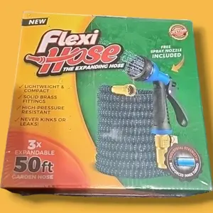 Flexi Hose 3X Expandable 50ft Garden Hose Free Spray Nozzle Included
