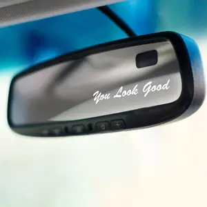You Look Good Sticker - Cute Funny Manifesting Car Mirror Visor Gift Sticker - Car Mirror Rear Side Mirror Visor Decal - Vinyl Car Sticker Gift - 5 Inches On Longest Side - Made in USA - PLKISS0009