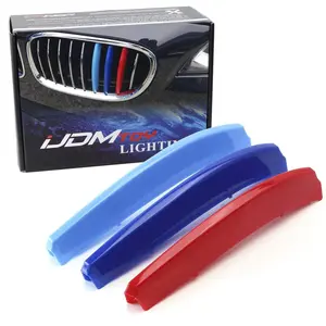 iJDMTOY M-Color Grille Insert Trims For 2013 2014 2015 BMW F01/F02 7 Series 740i 740Li 750i 750Li etc with 9 Standard Grille Beams