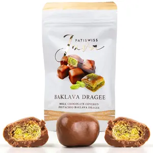 Juva Milk Chocolate-Coated Turkish Baklava Dragees with Pistachios