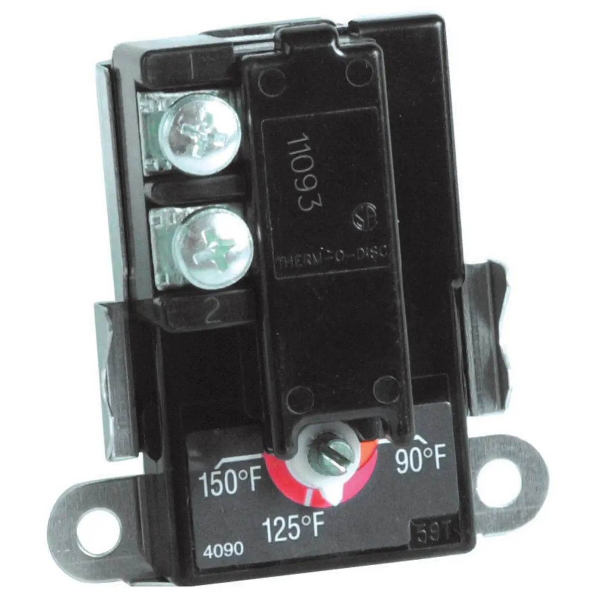 CAMCO 08123 Adjustable Lower Water Heater Thermodisc Thermostat with Safety Switch, 1.25 x 3.63 x 8.5 in, UL Listed, 1-Year Coverage, Reptile & Amphibian Temperature Controller