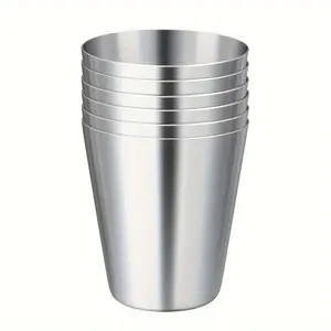 5pcs/set, Outdoor Practical Travel Stainless Steel Cup Mini Set, Outdoor Picnic Party Portable 30ml Beverage Cup Party Decor, Party Supplies for Halloween,Christmas for Christmas,Newyear,Valentine,Party