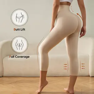 Seamless High-Waisted Capri Shapewear Leggings | Tummy Control & Butt Lifting Compression Pants | High Elastic Body Shaper for Women,summervibes