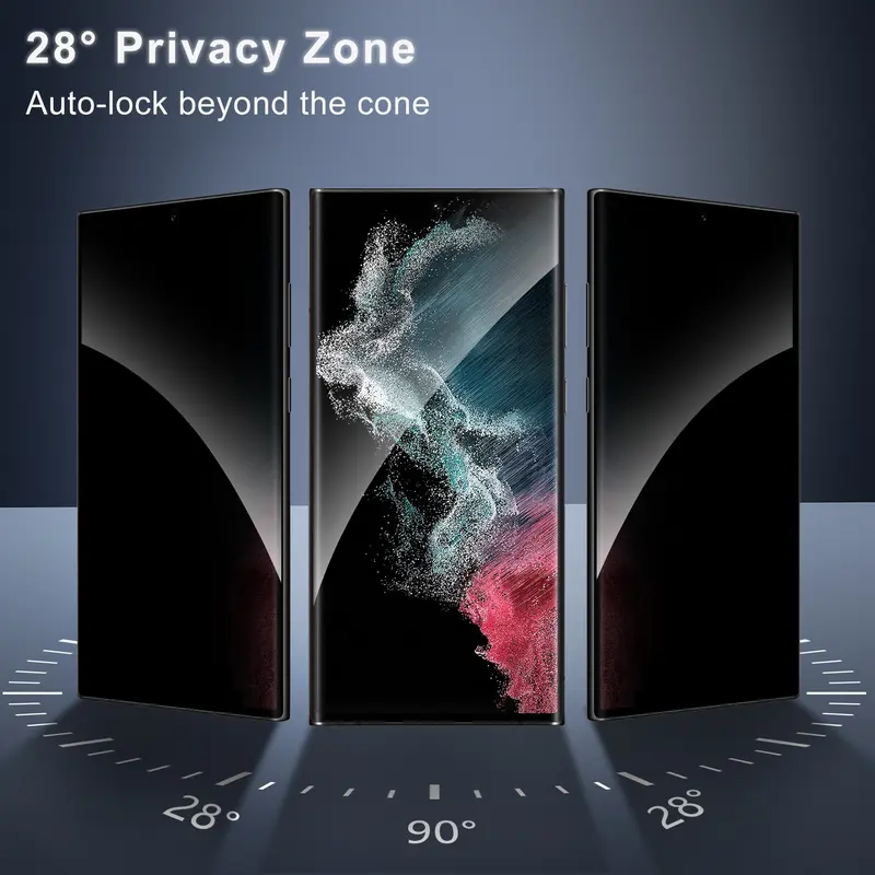 JavoYion 3 Pack for Samsung Galaxy S23 Ultra Privacy Screen Protector [Not Glass],  Fingerprint Compatible, Anti Spy,Ultra-Smooth Touch, Privacy Screen Protector for Galaxy S23 Ultra 5G