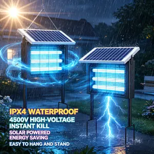 30W Multifunctional Pest Repellent Lamp, Waterproof 3-Tube Electric Insect Catcher, Dual Charging Fly Trap, for Home, Restaurant, Terrace, Outdoor Party, Farmhouse