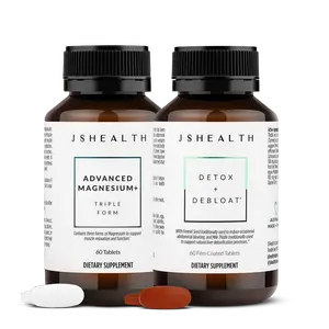 JSHealth Community Favorites Bundle - Detox + Debloat & Advanced Magnesium+ Tablets for Digestive Health and Muscle Relaxation - Vegan Formula - 60 Tablets Each Supplement Healthcare