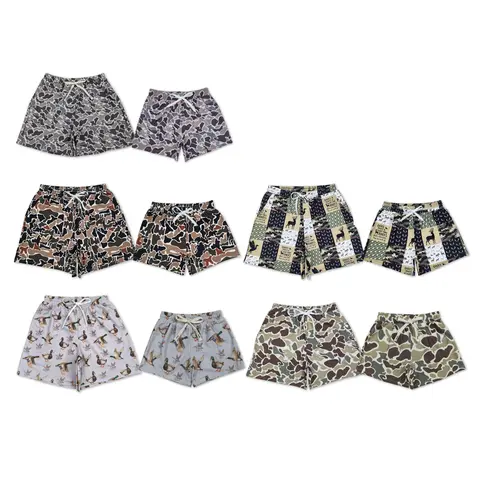 Men's Camo Print Beachwear Swim Trunks - Lightweight, Stretchy Board Shorts, Quick-Dry, Family Matching Casual Swimwear for Beach, Pool Use