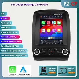 9.7" 2 Din Android 13 Car Multimedia Player with Car Audio, GPS Navigation, Carplay & Android Auto Compatibility for Dodge Durango 2014-2020
