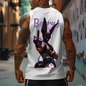 Dragon Ball DBZ Unisex Summer outfits men streetwear 80s 90s graphic tees cotton Anime tank tops men gifts