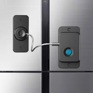 Valentine's Day Gift Smart Fingerprint Refrigerator Locks for Safety, Auto Unlock Door Latche Quick and Easy Proof Door Fridge Lock Prevent from Opening Doors, for Cabinet Drawer Furniture Kitchen Ovens Toilet Seats CyberMonday BlackFriday Gifts