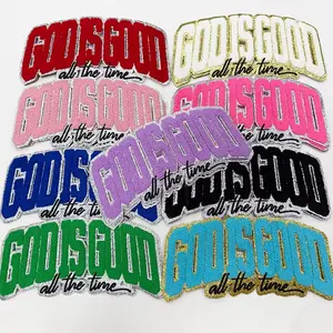 "God is Good All The Time" Chenille Patch for Embroidery Craft, Sewing & Textile Projects
