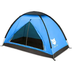 Night Cat Backpacking Tent for One 1 to 2 Persons Lightweight Waterproof Camping Hiking Tent for Adults Kids Scouts Easy Setup Single Layer 2.2x1.2m
