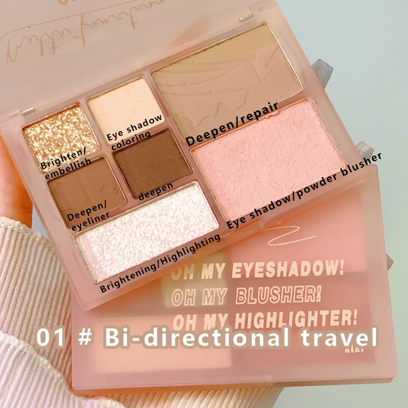 7 Colors Eyeshadow Blush Highlighter Palette Comprehensive Plate