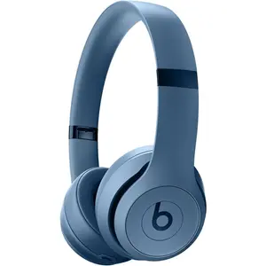 REFURBISHED Beats Solo 4 Wireless On-Ear Bluetooth Headphones Ultra-Lightweight Comfort Apple & Android Compatible - Cloud Blue - Premium