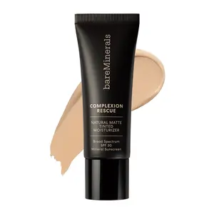 bareMinerals Complexion Rescue Natural Matte Tinted Moisturizer Mineral SPF 30 - Talc-Free, Oil-Free, Available in 20 Shades