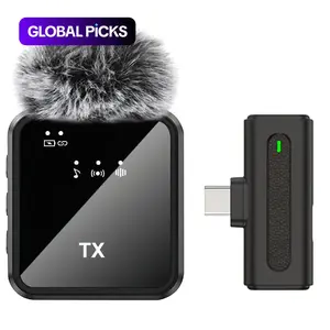 Wireless Lavalier Microphone for Phones & iPad, Compact Type-C Lapel Mic, 2.4G Plug-and-Play USB Streaming Mic with Low Latency & Noise Reduction, Ideal for Interviews & Videos