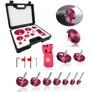 pvc pipe reamer - 10 Pcs PVC Pipe Reamer Kit with 9 in 1 PVC Pipe Deburring Tool, Adjustable Chamfers, Plumbing Tools Compatible with 1/2 inch-4 inch for SCH40 plastic cutter pvc pipe reamer kit Tile Cutting Machine