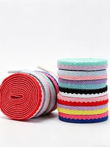 Macaron Candy Color Flat Shoelaces, Thick Durable Fade-Resistant, Ideal for Daily Wear and Sports Shoe Customization