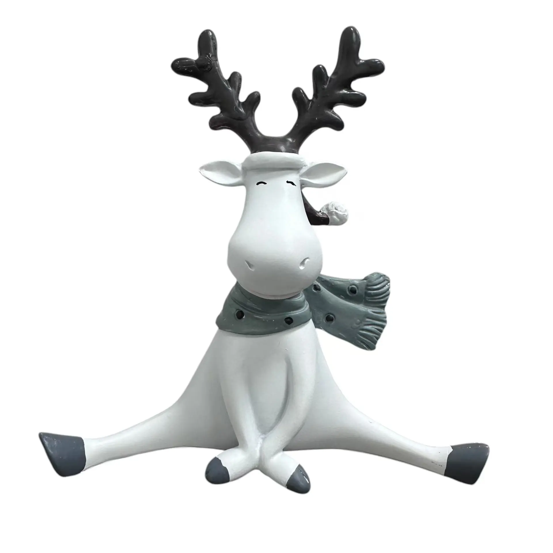 Christmas Reindeer Figurine Statue, Animal Resin Figurine, Resin Craft Home Office Desktop TV Cabinet Decor, Outdoor Garden Ornament Holiday Gift, Home Ornaments