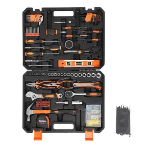 Garvee Complete set of manual tools for gardening and home use – 247 pieces with a toolbox – Includes wrenches, screwdrivers, pliers, and a hammer – Ideal for repairs, DIY, apartments, and as a gift