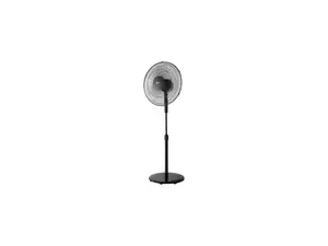 Alera ALEFANP16B 16" 3-Speed Oscillating Pedestal Stand Fan, Metal, Plastic, Black