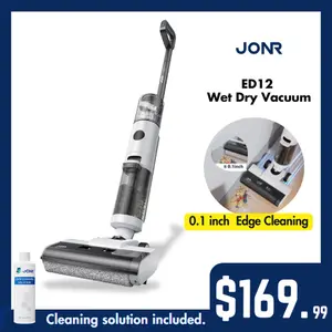 JONR ED12 Smart Wet Dry Vacuum & Mop – Cordless Handheld 2-in-1 Combo, Self-Propelled, Self-Cleaning, Lightweight and Durable, Great on Hard Floors, Large Water Tank, Solution Included, Deep Cleaning for Pet Hair, Crumbs & Sticky Spills