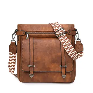 Crossbody Bags for Women,Multi Pocket Crossbody Purses Vegan Leather Shoulder Handbags Travel Purse Adjustable Strap