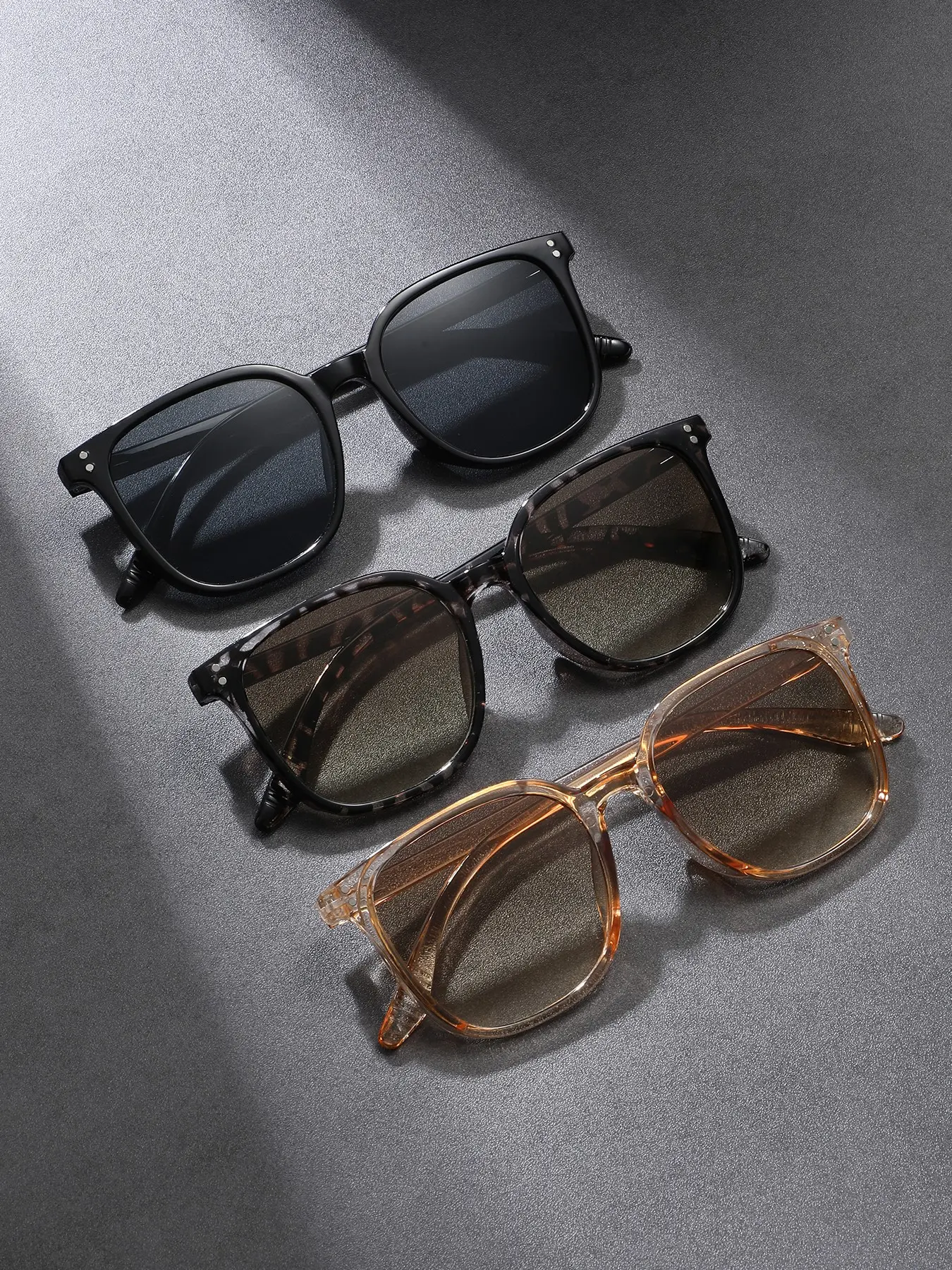 3 Pcs Unisex Large Frame Summer Sunglasses, Fashionable Comfortable Eyewear for Women, Ideal for Outdoor Activities, Parties, Travel, Driving, Fishing