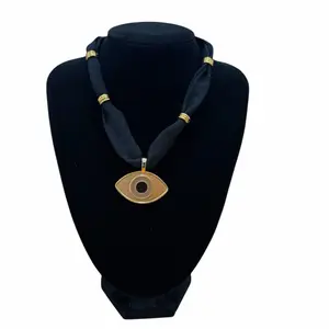Evil Eye Fabric Necklace