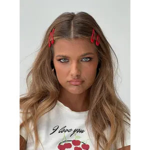 Felipe Hair Clip Pack Red