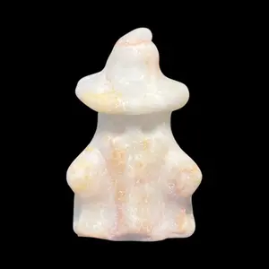 Red Network Jasper Witch Ghost Carving Approximation 2 Inches Handcrafted Healing Stone Figurine