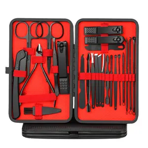 24 piece professional nail clipper set - sharp blade for precise cutting, suitable for finger and toe nail trimming needs - suitable for all genders, achieve salon quality nails at home with essential tools Handle Manicure, Stainless Steel Storage