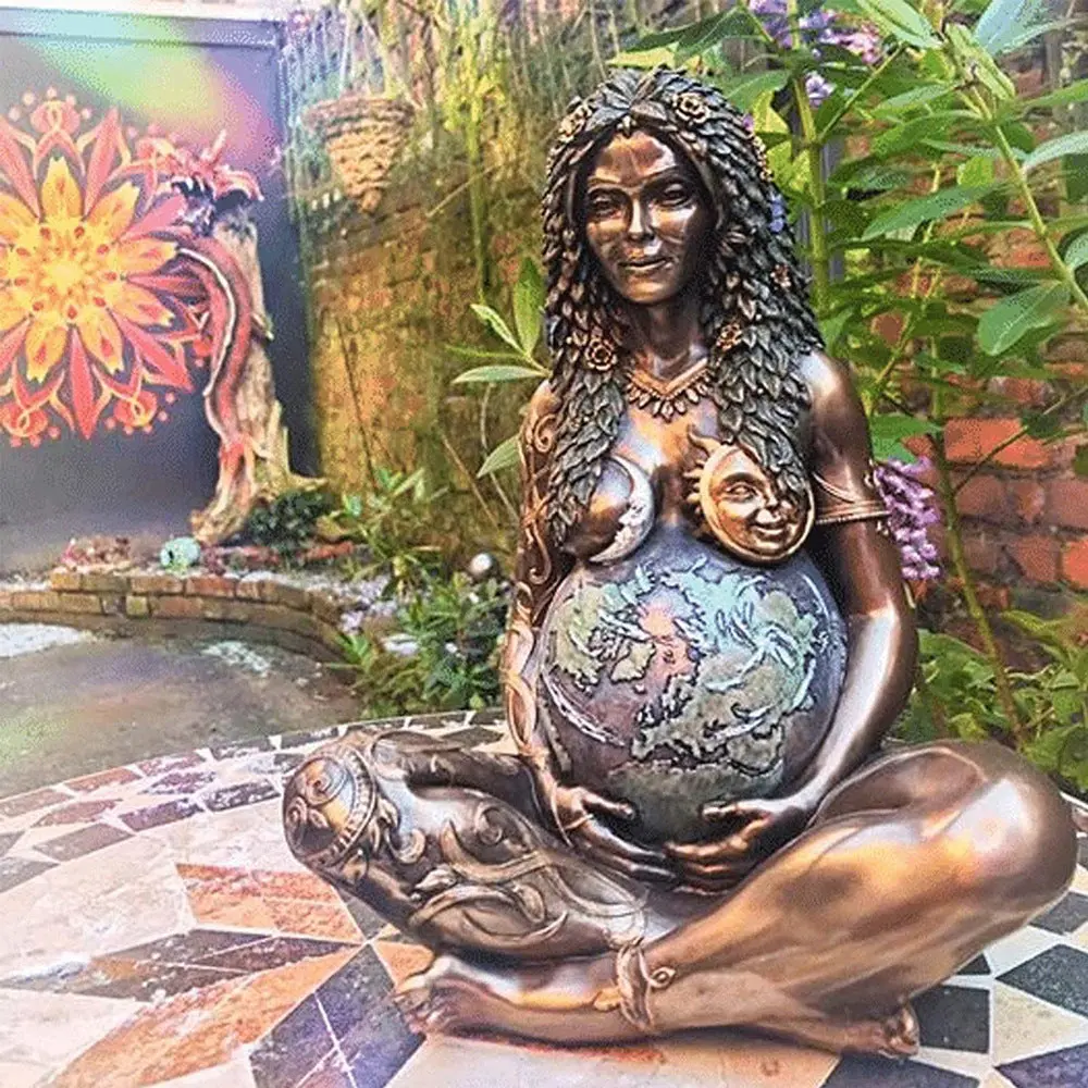 Mother Earth Art Statue Goddess Statue Bronze Decor