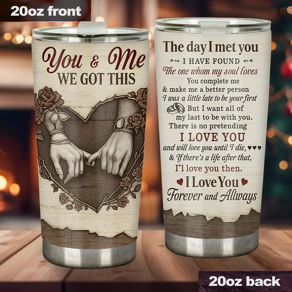 You And Me We Got This Couple Tumbler, Stylish Stainless Steel Insulated Couple Tumbler with Lid, Beverage Flask Gift for Husband and Wife - cpl10020