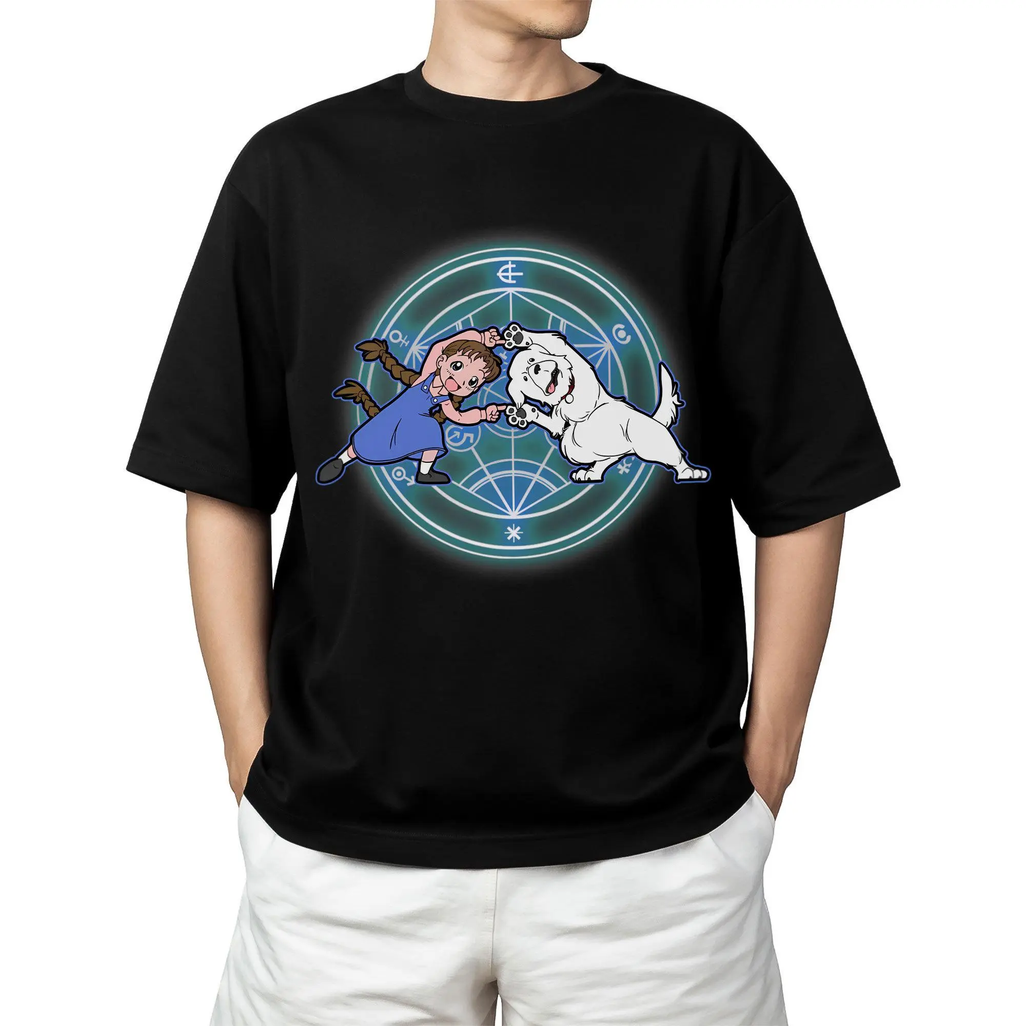 Funny Fullmetal Alchemist Fusion T-Shirt, Anime Meme T-Shirt, Flamel Insignia Symbol Shirt