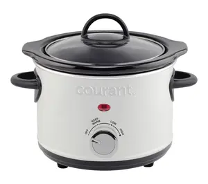 Courant 1.5 Qt Slow Cooker with High/Slow/Warm Settings. White