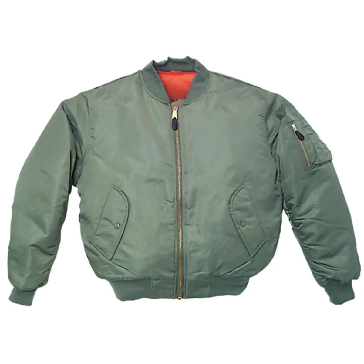 Fox Outdoor Men's Reversible MA-1 Pilot Flight Jacket - Water-Repellent Nylon Bomber, Long Sleeve, Full Cut, Knit Details, Polyester, Zipper, Extended Sizes Up to 6XL, Modest Casual Outerwear Coats, Military Multi-Sized Pilot Polyester Men's Jackets