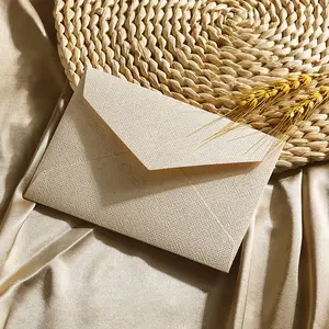 10pcs Linen Envelope Set, Vintage Style Invitation Postcards Wax Seal Envelopes, Greeting Card Mailing Envelopes for Various Occasions