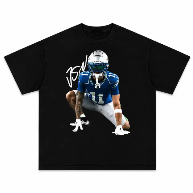 Youth & Adult Jaxon Smith-Njigba Vintage Graphic T-Shirt, Seattle Football Game Day Tee, Classic 90s Fan Shirt, Gift for Him Her