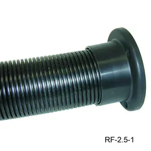 212 MAIN 2.5 in. Boat Rigging Flange, Black Polypropylene, Threaded Inverted Mount, Textured Back