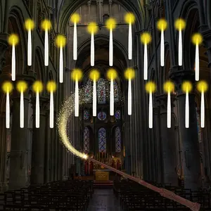 MAMXUAN,Floating Candles with Wand, 24PCS Hanging Candles with Remote Wand, Warmwhite Flickering Flameless Magic Floating Candle Lights for Halloween Christmas Decorations Ornaments